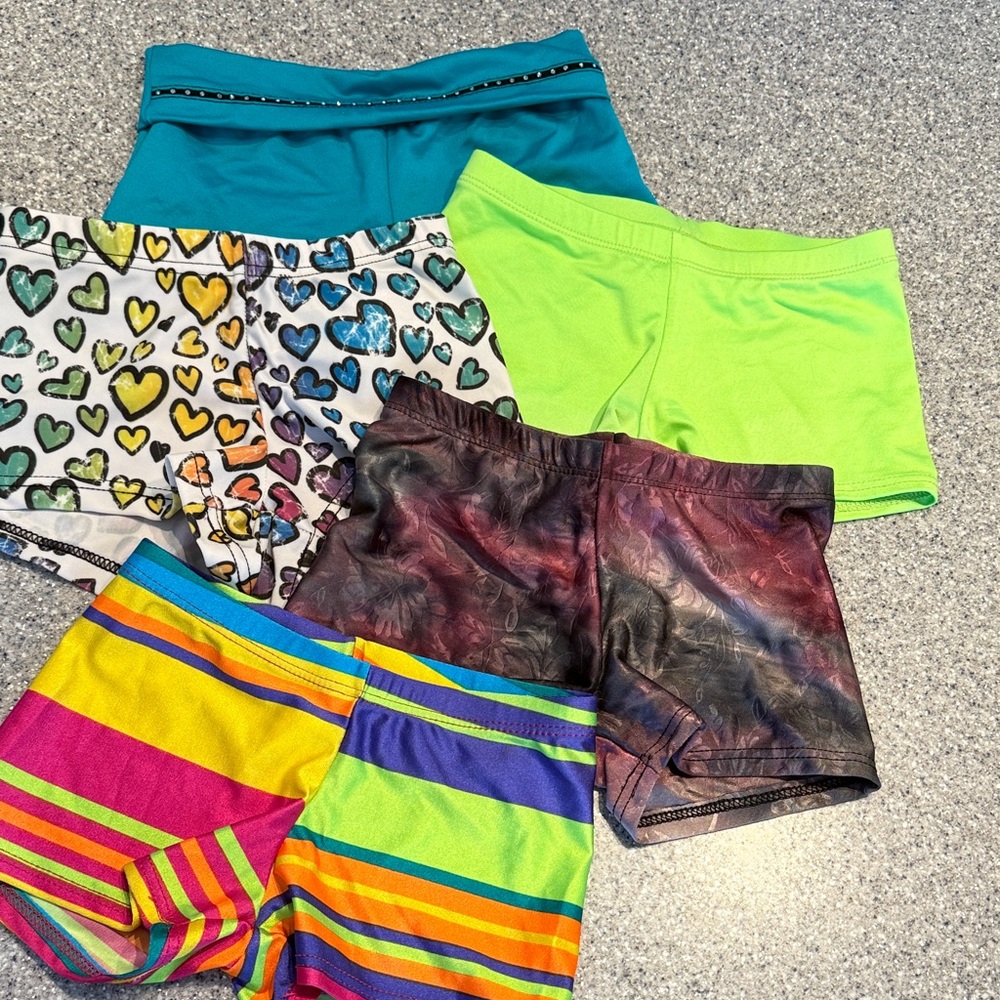 Child medium dance shorts by Motionwear. 5 pairs.